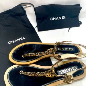 Authentic Chanel Sandals 38.5